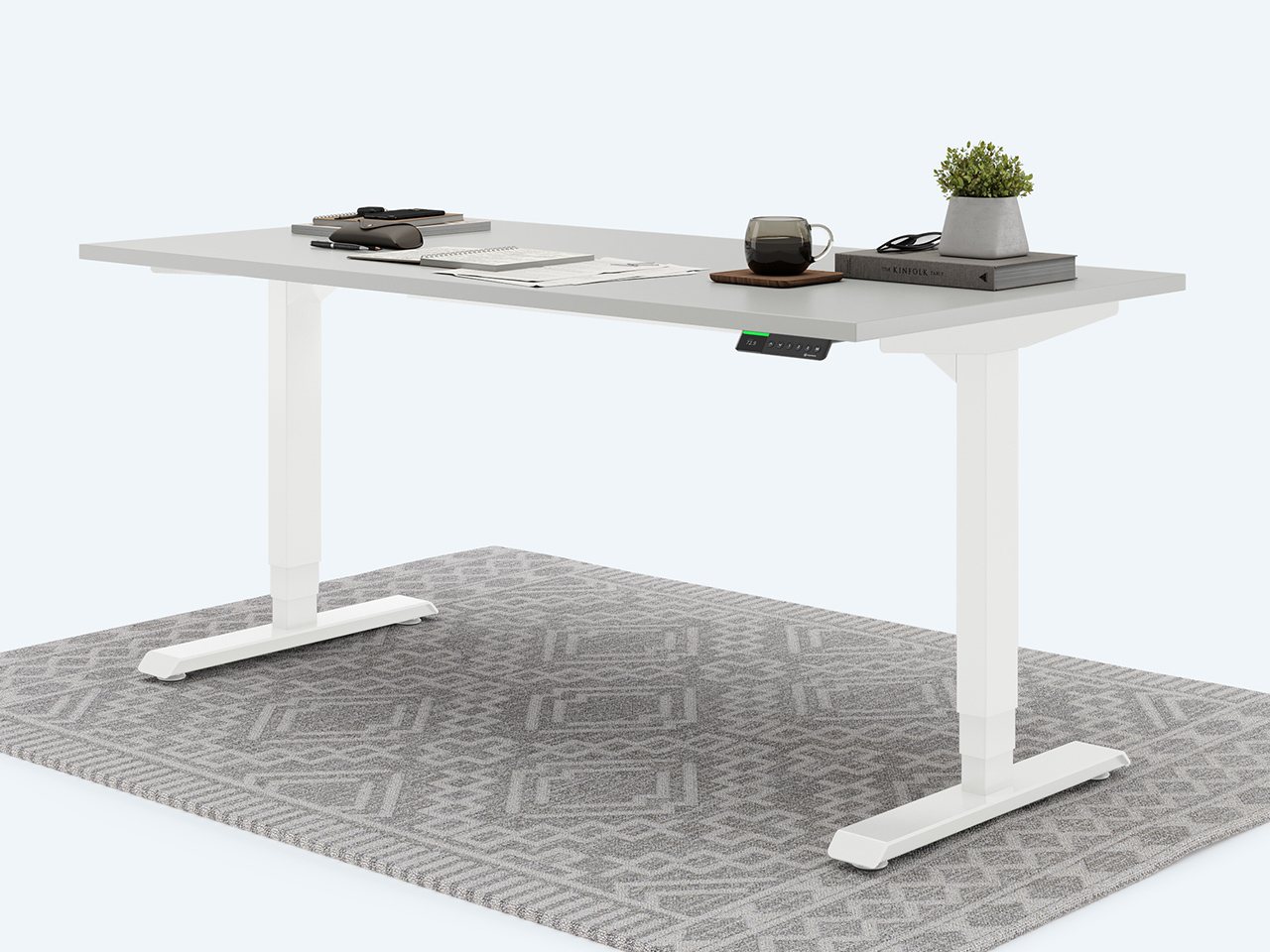 Desktopia Pro X - Elektrisch höhenverstellbarer Schreibtisch / Ergonomischer Tisch mit Memory-Funktion, 7 Jahre Garantie...