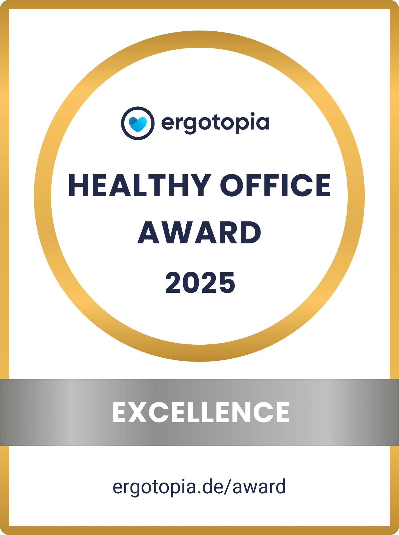 Ergotopia Healthy Office Award 2025 – Certified