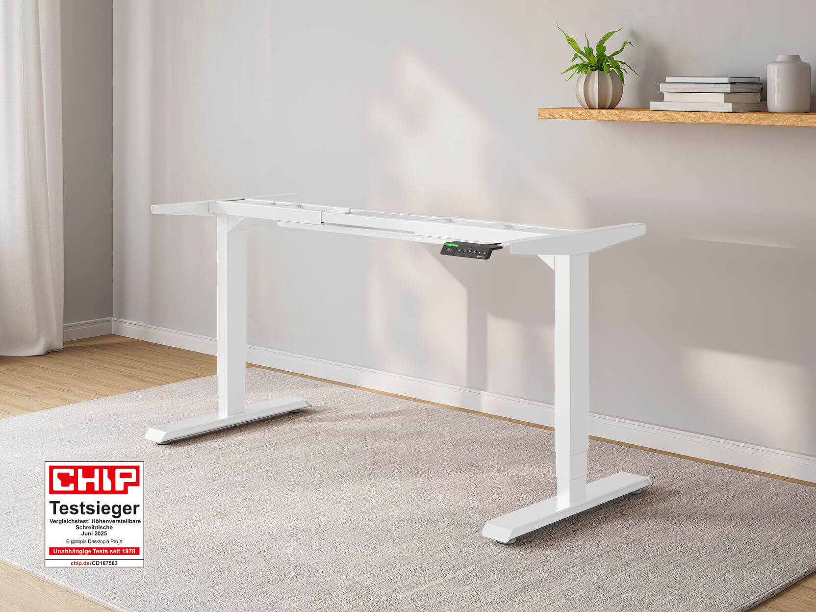 Desktopia Pro X - Elektrisch höhenverstellbarer Schreibtisch mit Memory-Display