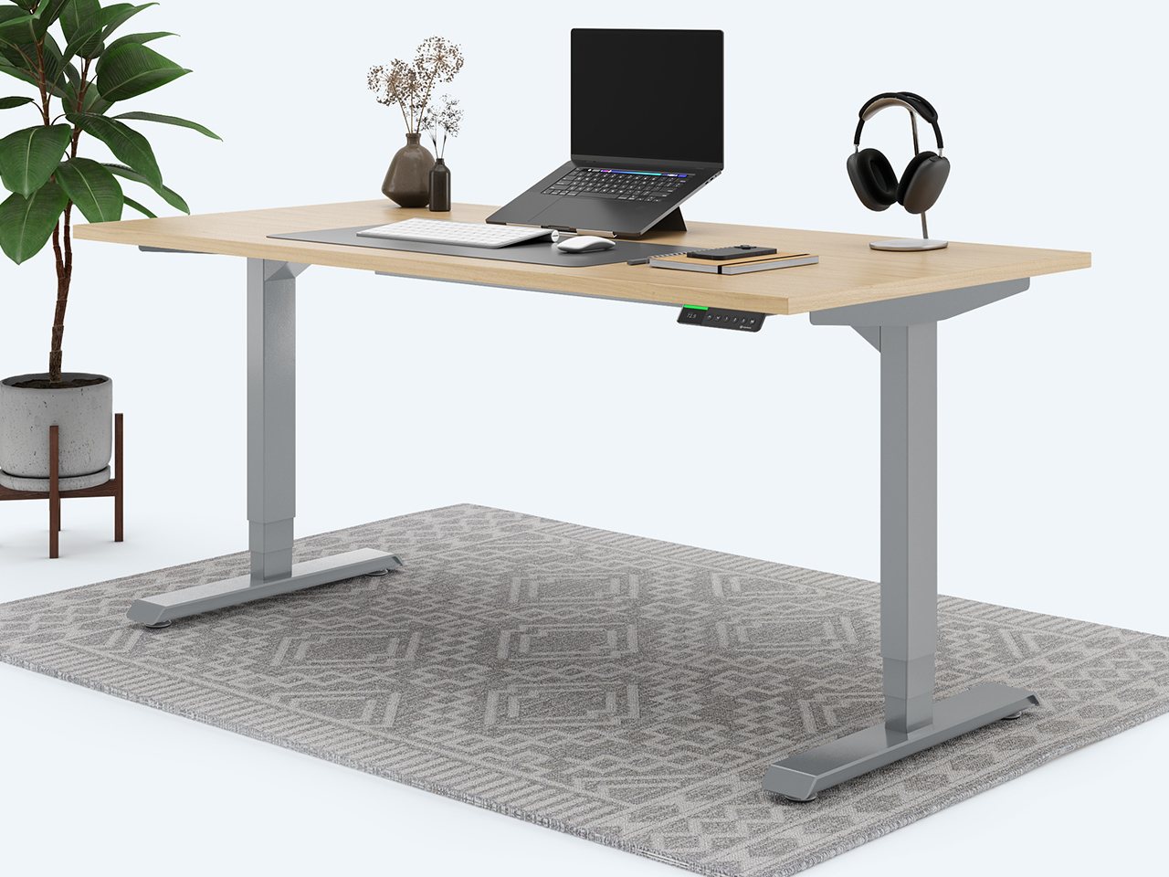 Desktopia Pro X - Elektrisch höhenverstellbarer Schreibtisch / Ergonomischer Tisch mit Memory-Funktion, 7 Jahre Garantie...