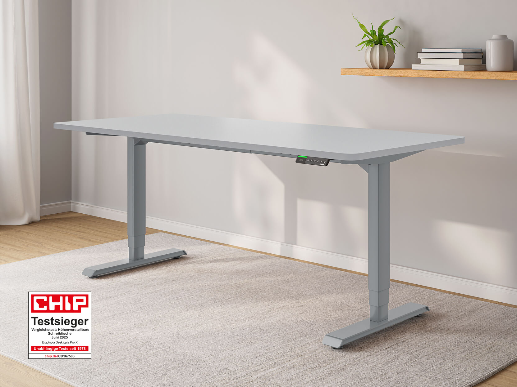 Desktopia Pro X - Elektrisch höhenverstellbarer Schreibtisch mit Memory-Display