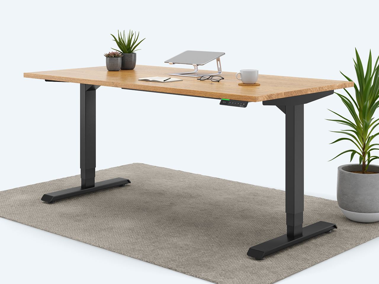 Desktopia Pro X - Elektrisch höhenverstellbarer Schreibtisch / Ergonomischer Tisch mit Memory-Funktion, 7 Jahre Garantie...