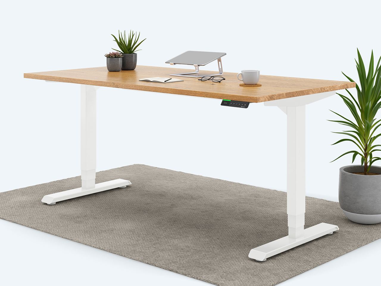 Desktopia Pro X - Elektrisch höhenverstellbarer Schreibtisch / Ergonomischer Tisch mit Memory-Funktion, 7 Jahre Garantie...