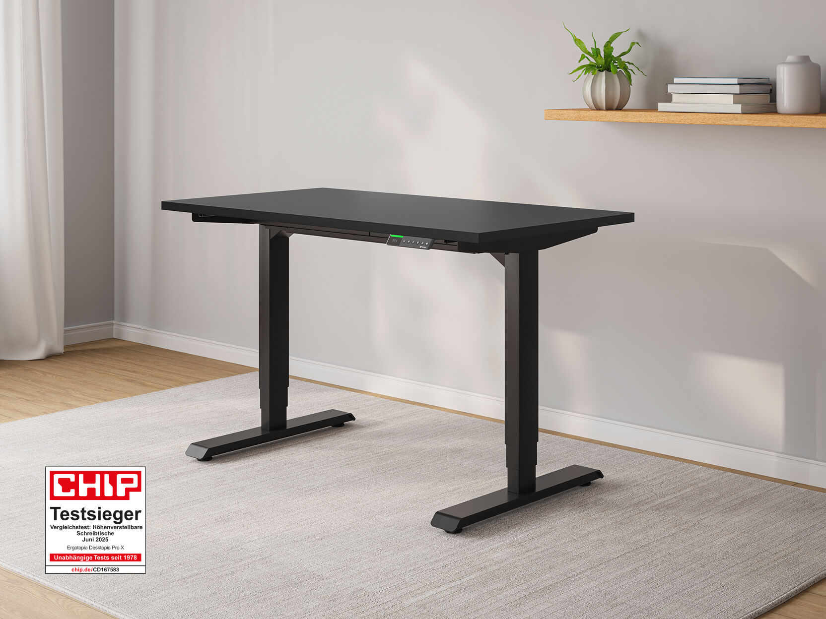 Desktopia Pro X - Elektrisch höhenverstellbarer Schreibtisch mit Memory-Display