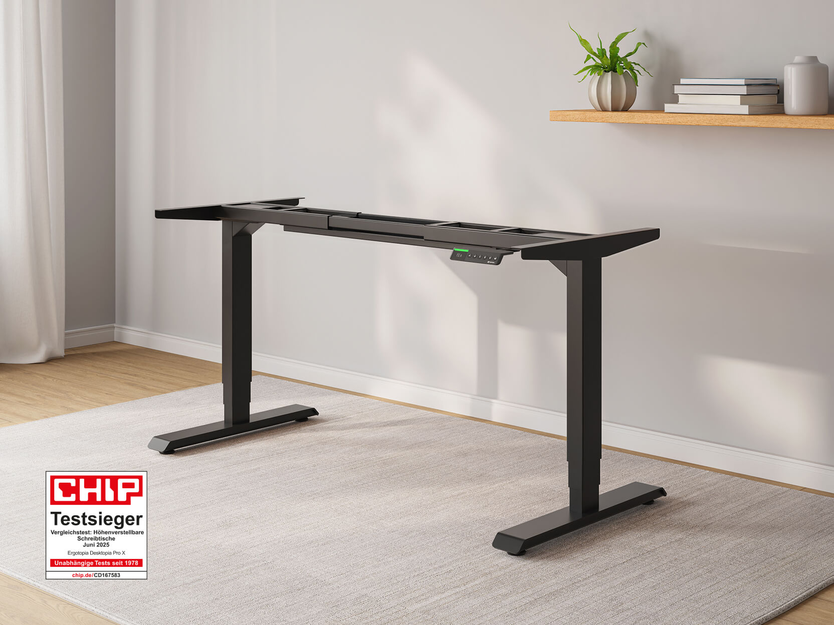 Desktopia Pro X - Elektrisch höhenverstellbarer Schreibtisch mit Memory-Display