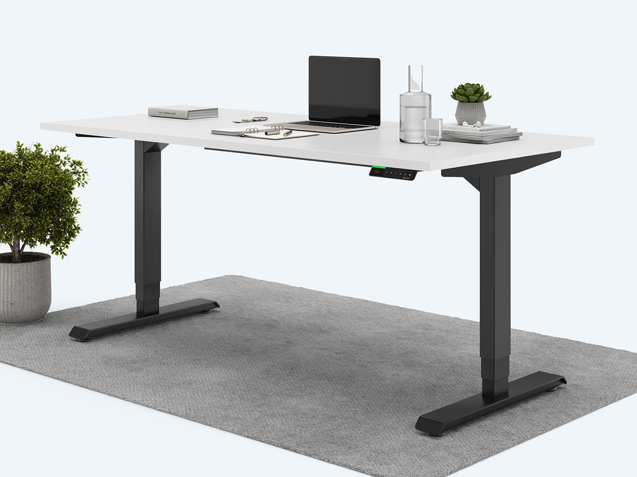 Desktopia Pro X - Elektrisch höhenverstellbarer Schreibtisch / Ergonomischer Tisch mit Memory-Funktion, 7 Jahre Garantie...