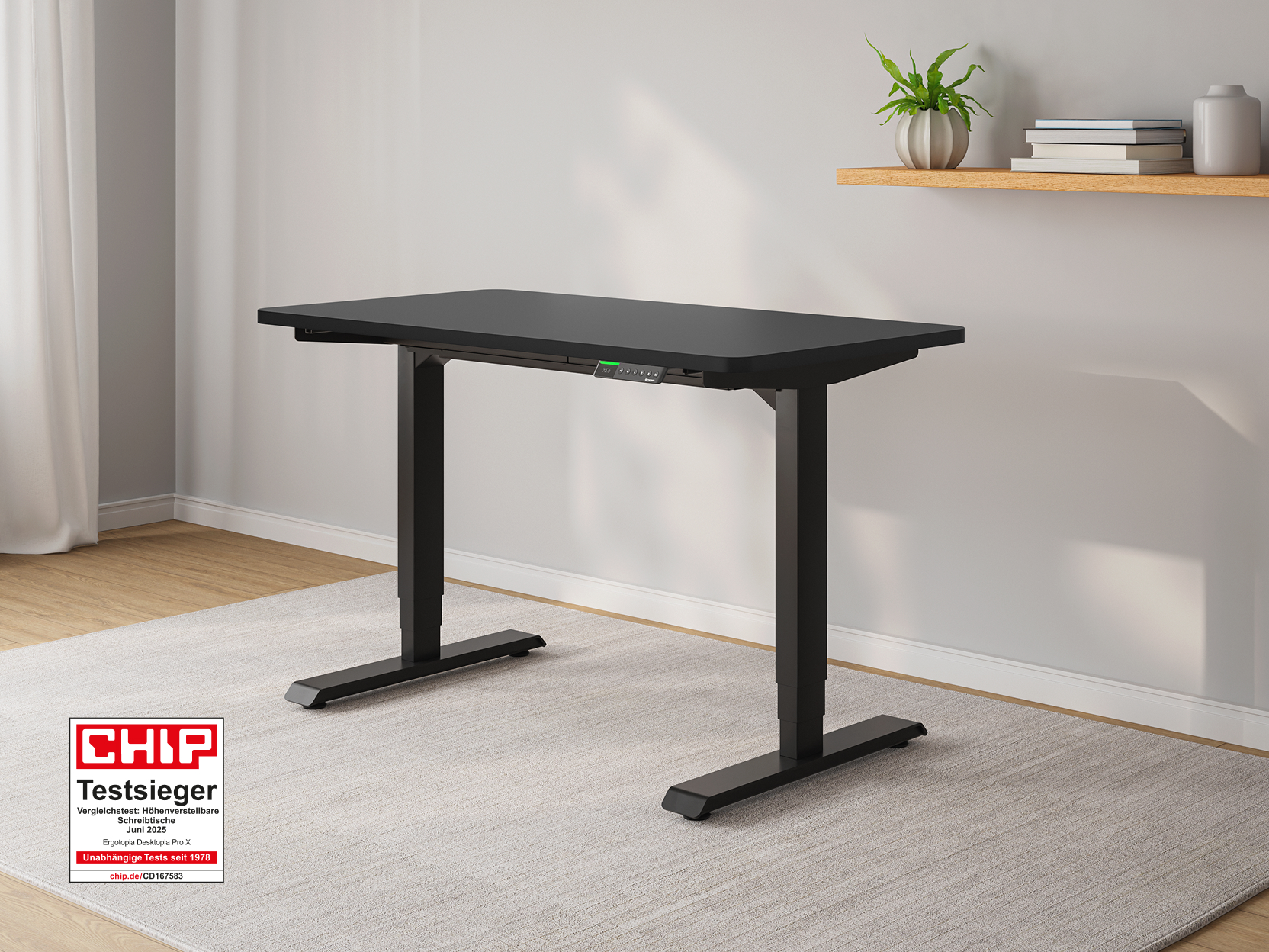 Desktopia Pro X - Elektrisch höhenverstellbarer Schreibtisch mit Memory-Display