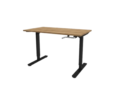 Manuell höhenverstellbarer Schreibtisch Desktopia Budget als preiswertes Einsteigermodell für das Home-Office