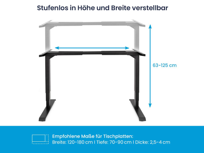 Desktopia Lite – elektrisch verstellbarer Stehtisch - 6