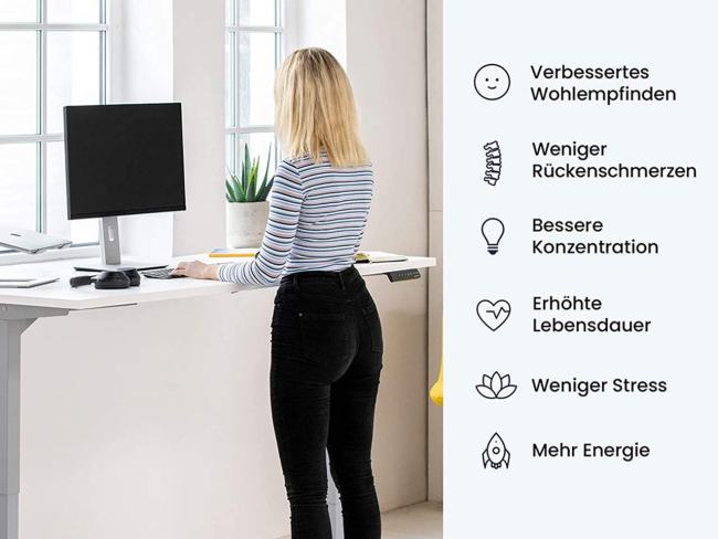 Desktopia Lite – elektrisch verstellbarer Stehtisch - 5