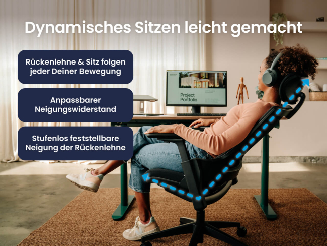 Ergotopia NextBack - Ergonomischer Bürostuhl mit höhenverstellbarer Kopfstütze - 4
