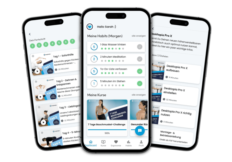 Entdecke die Ergotopia App - Abbildung mit handy