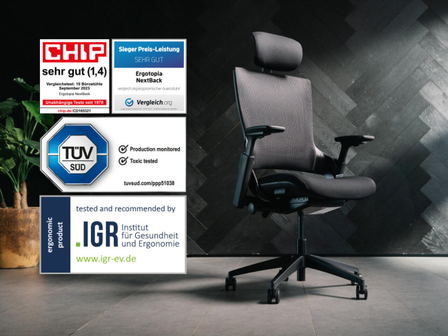 Ergotopia NextBack - Ergonomischer Bürostuhl mit höhenverstellbarer Kopfstütze - 2